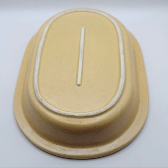 Treasure Craft Butterfly Yellow Oval Divided Microwave Ovenware Ceramic Dish 870 - Picture 4 of 6